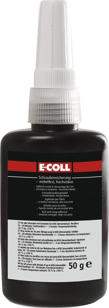 E-COLL Schraubensicherung mittelfür -hochviskos 50ml dblau