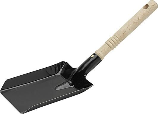 NÖLLE Metall-Kohleschaufel schwarz lack. mitHolzgriff