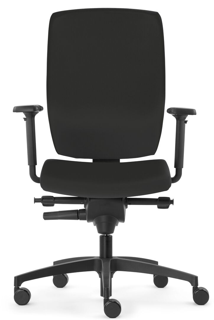 DAUPHIN Bürodrehstuhl Sync2mesh VO 9242 Stoff Schwarz Schiebesitz + Armlehnen