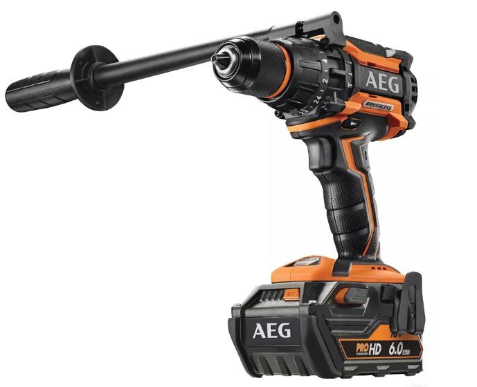AEG Akku-Schlagbohrschrauber BSB18BLLI 602C, 2x6,0 Ah Pro18V, Ladegerät, Koffer