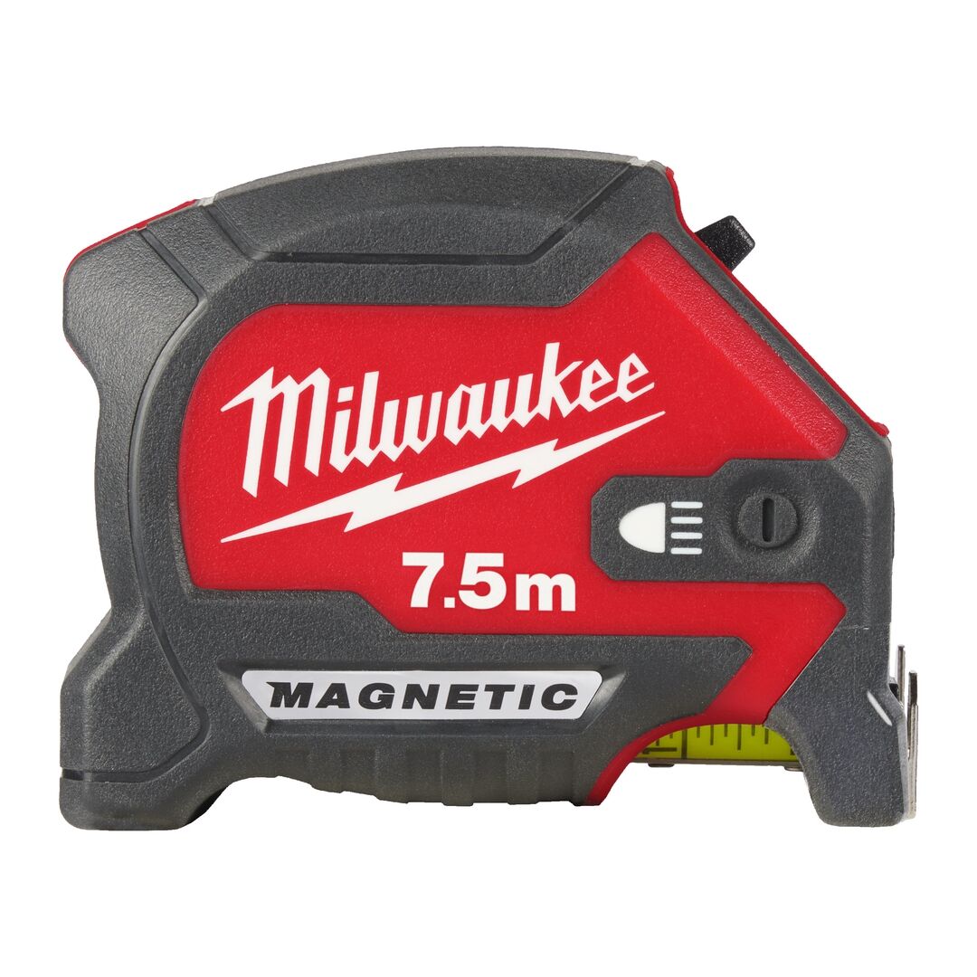 MILWAUKEE LED-Bandmaß 7,5m/25 ft 30mm breites Band