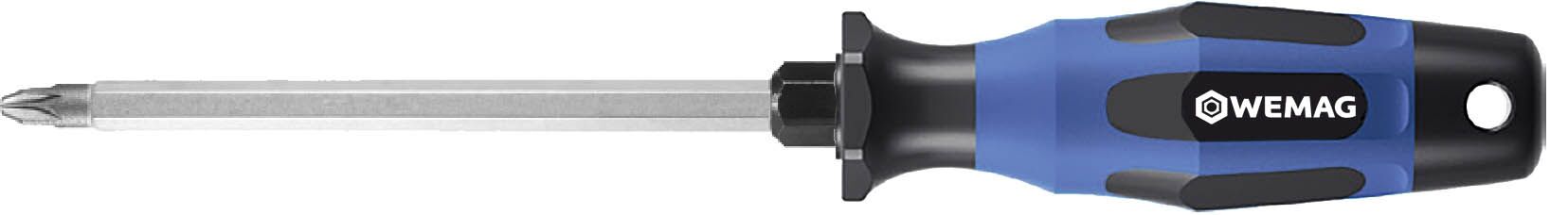 WEMAG All-in-one Schraubendreher PH PZ PH1/2/3 PZ 1/2/3 in einer Klinge blau