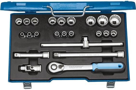 GEDORE Steckschlüssel Set 1/2" 23-teilig UD 8-32mm EMU-20 2545845 No. D 19