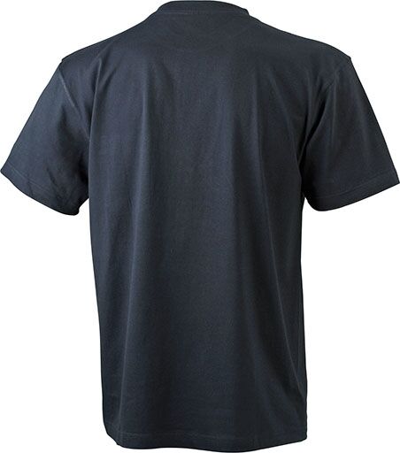 JAMES & NICHOLSON T-Shirt Rundhals Brusttasche black Gr. XXL
