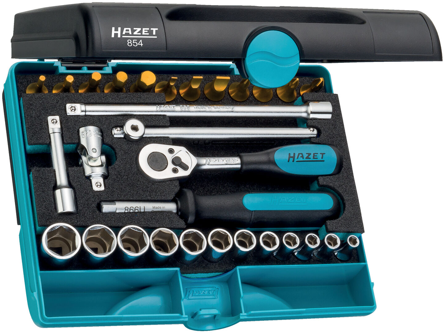 HAZET Steckschlüsselsatz Ratschenkasten 1/4" 30tlg