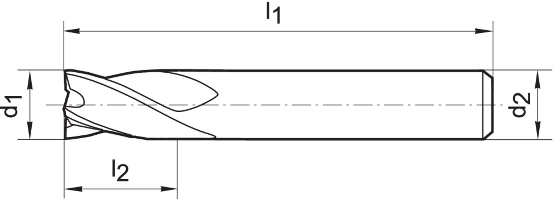 FORMAT Schaftfräser 3,0mm DIN6527 K VHM HA Z 4