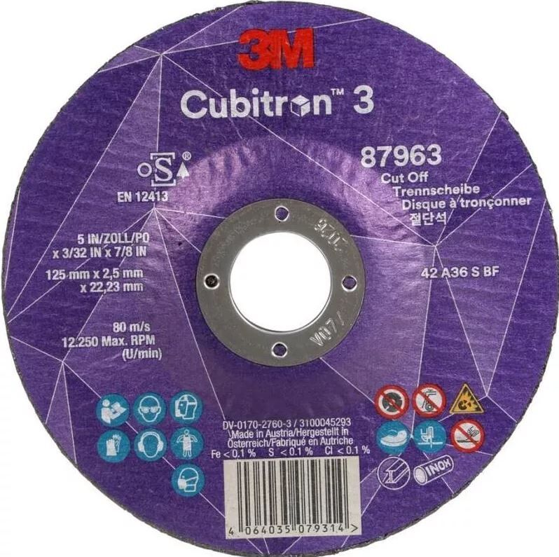 3M Cubitron 3 Trennscheibe 86412 36+ T41 125mmx2,5mmx22,23mm