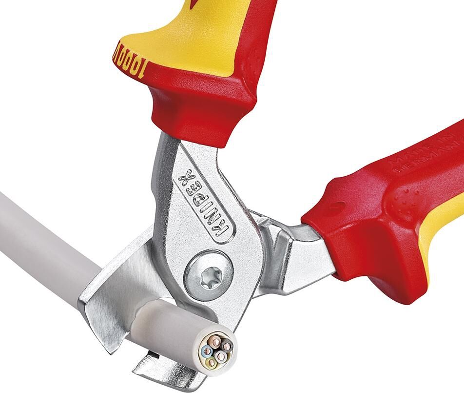 KNIPEX 95 16 160 StepCut Kabelschere isoliert Mehrkohne VDE verchr. 160mm