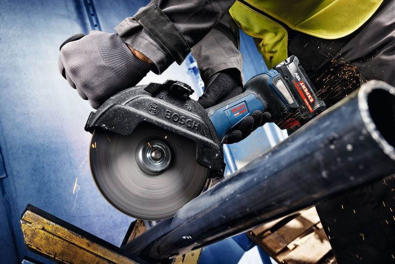 BOSCH Akku-Winkelschleifer EXWS18V-180P solo, in L-BOXX