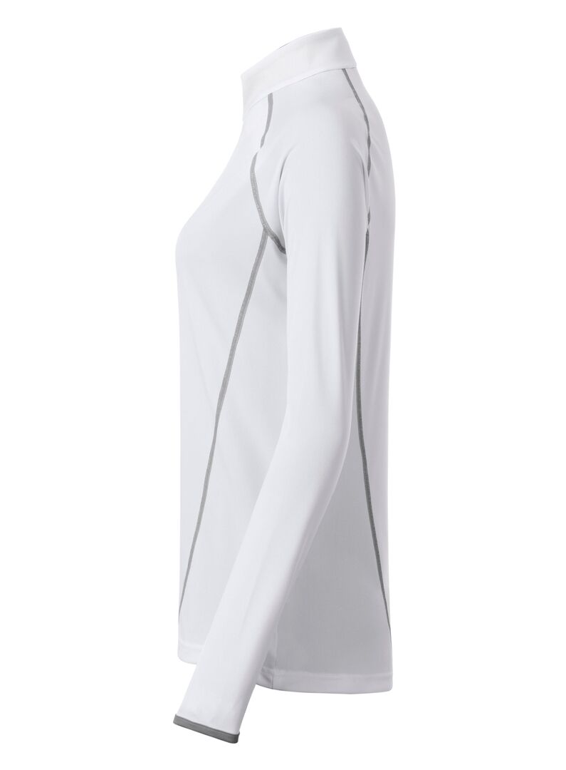 JAMES & NICHOLSON JN Ladies' Sports Shirt Longsleeve JN497 white/silver Größe XS
