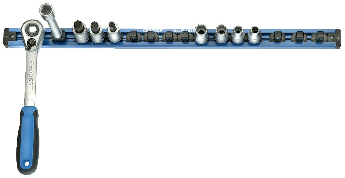 GEDORE Steckleiste 1/2" magnetisch 580mm 16 Steckplätze SL 1916 1761102