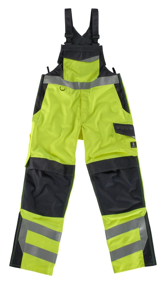 MASCOT Multisafe Latzhose Davos Gr. 76C56 hi-vis glb/schwarzbl 13869-216