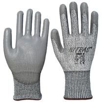 NITRAS Schnittschutzhandschuhe Gr. XL/9 Cut 5 Strick PU-Beschichtung grau 6605