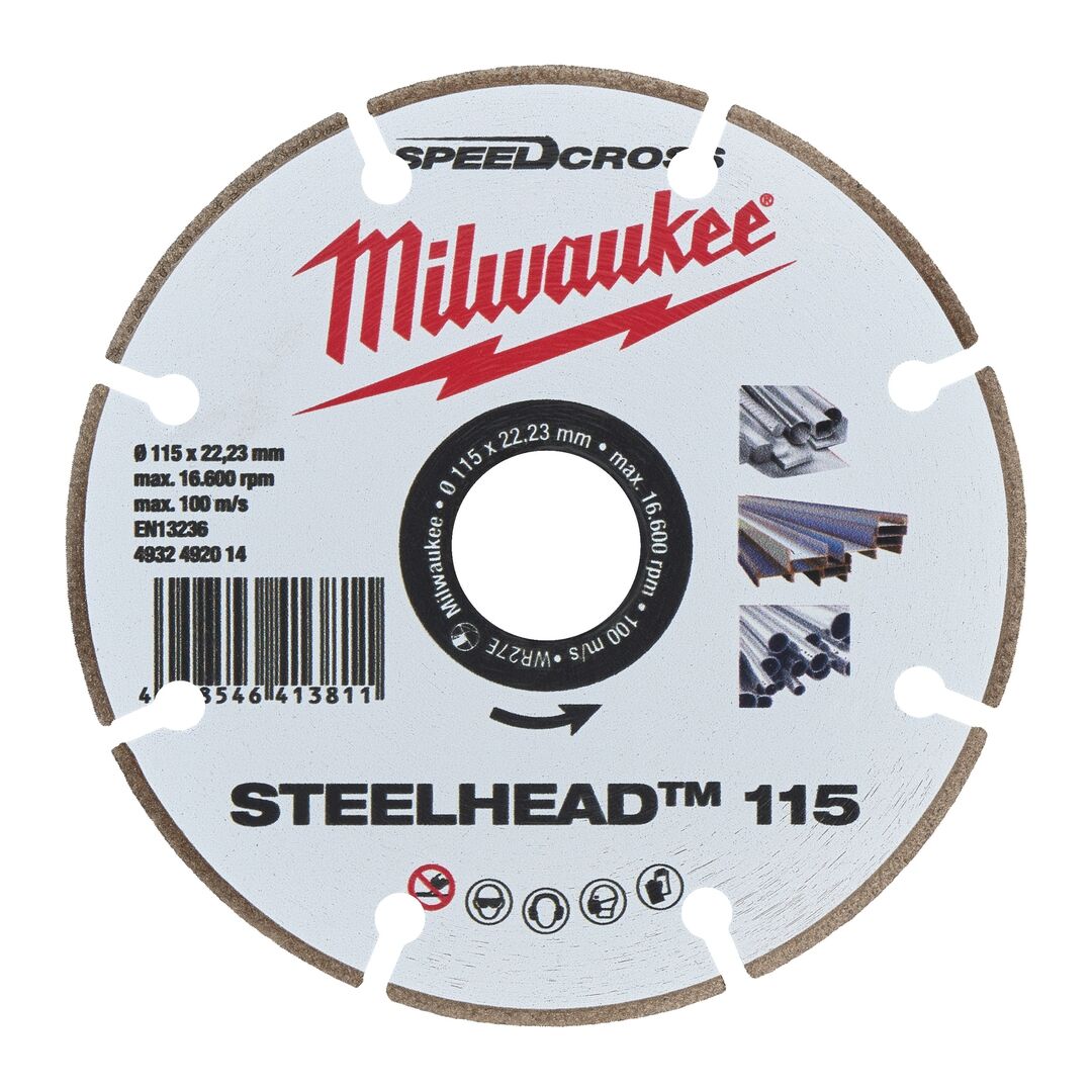 MILWAUKEE Diamanttrennscheibe 115mm DH STEELHEAD Stahl Edelstahl & Beton