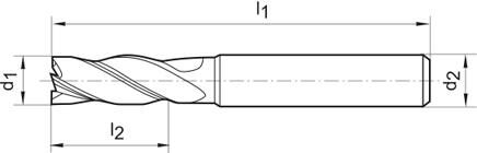FORMAT Schaftfräser 8,5mm D10mm WN K VHM TiALN HB Z4