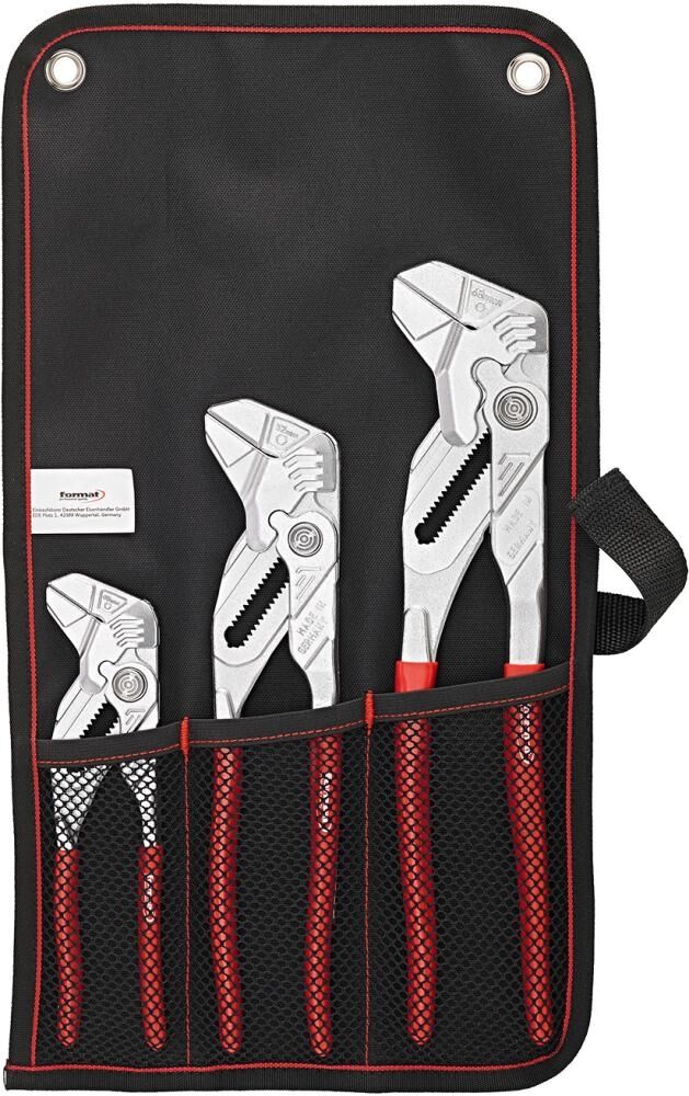 FORMAT Zangenschlüssel Set 180/250/300mm in Rolltasche 3-teilig