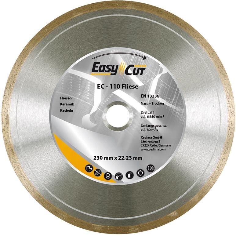 CEDIMA Diamanttrennscheibe EC-110 125x1,5x7x22,23mm