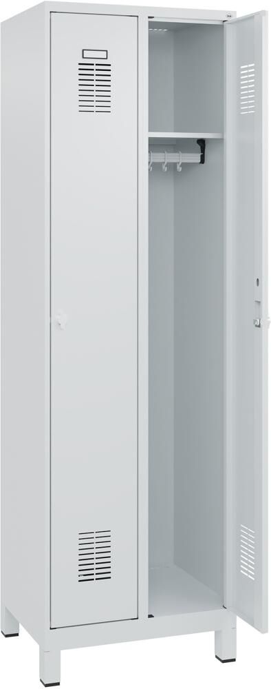 FORMAT Garderobenschrank BASIC Füße 1850x600x500mm 7035 2 Abt.