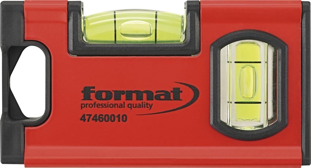 FORMAT Magnet-Wasserwaage Mini 10cm mit 2 Libellen