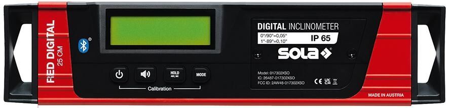 SOLA Digitale Wasserwaage 25cm digital RED