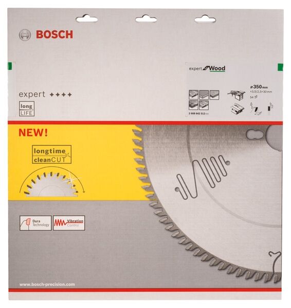 BOSCH Kreissägeblatt HW Expert 350x30x3,5 54 T WZ