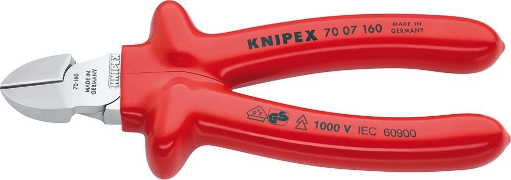 KNIPEX Seitenschneider 180mm tauchisoliert VDE verchromt 70 07 180