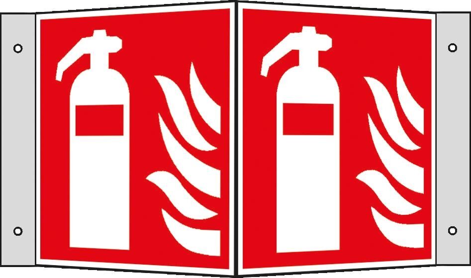 Winkelschild Feuerlöscher EverGlow HI 150 Alu