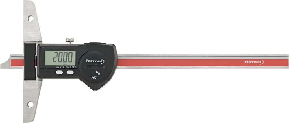 FORMAT Tiefenmessschieber digital Gerade Messstange 200mm
