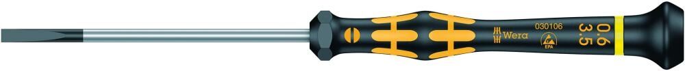 WERA Elektronik Schraubendreher ESD Schlitz 3,5x0,6x80mm