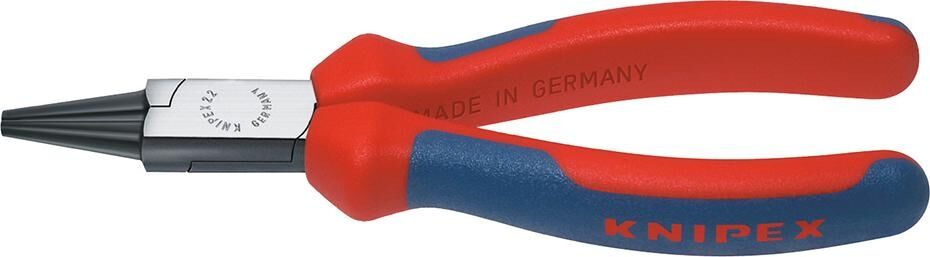 KNIPEX Rundzange 160mm Mehrkomponenten-Hülle schwarz atramentiert 22 02 160