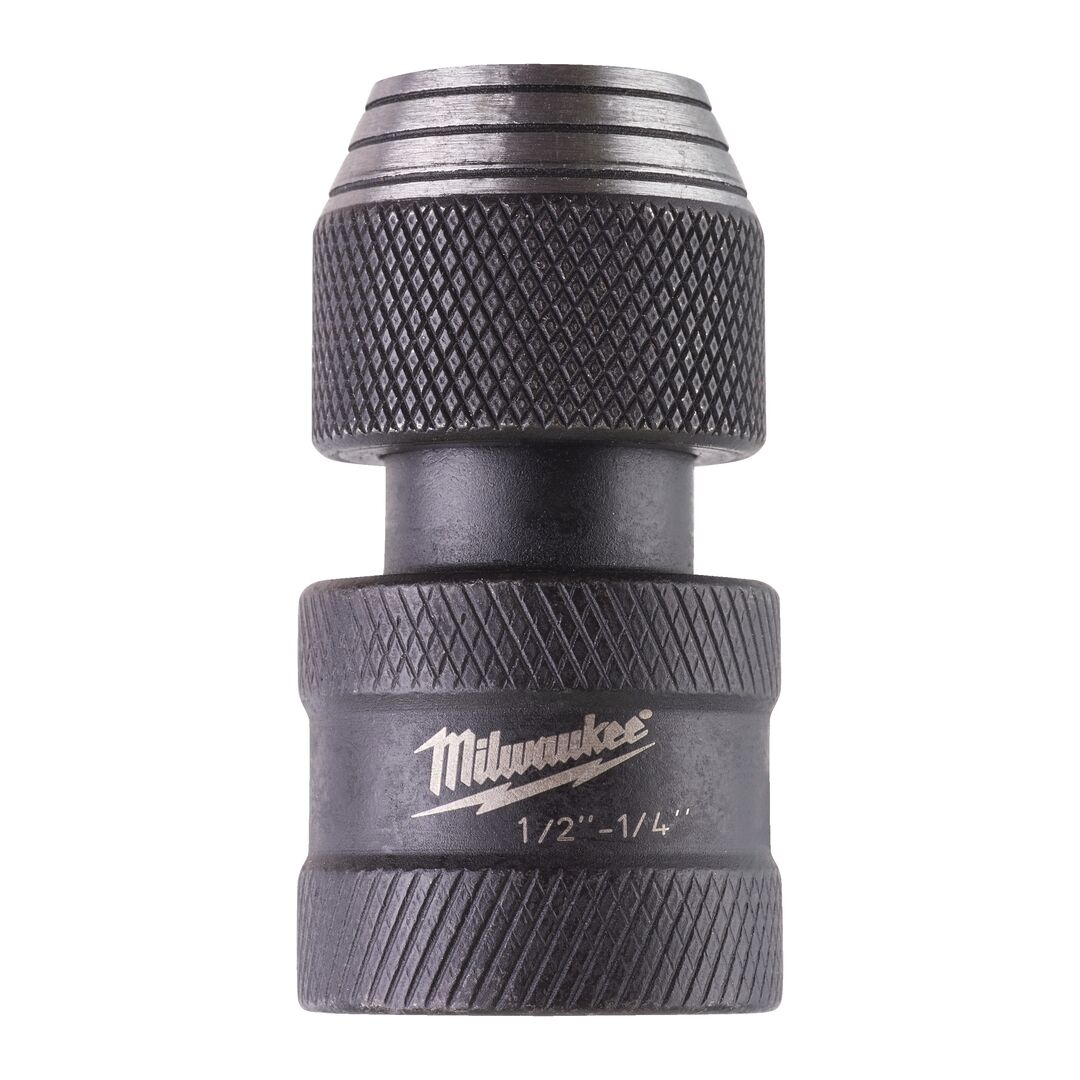 MILWAUKEE Bitadapter 50mm 1/2" Vierkant auf 1/4" Sechskant SHOCKWAVE