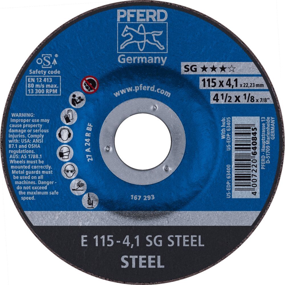 PFERD Schruppscheibe E 115-4 A 24 R SG PIPE