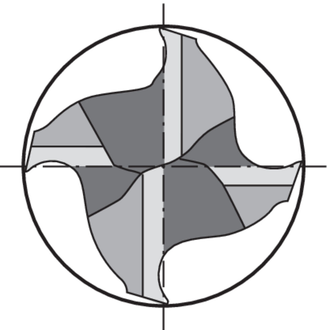 FORMAT Schruppfräser DIN6527L VHM TiALN 8,0mm HB Z 4 HR