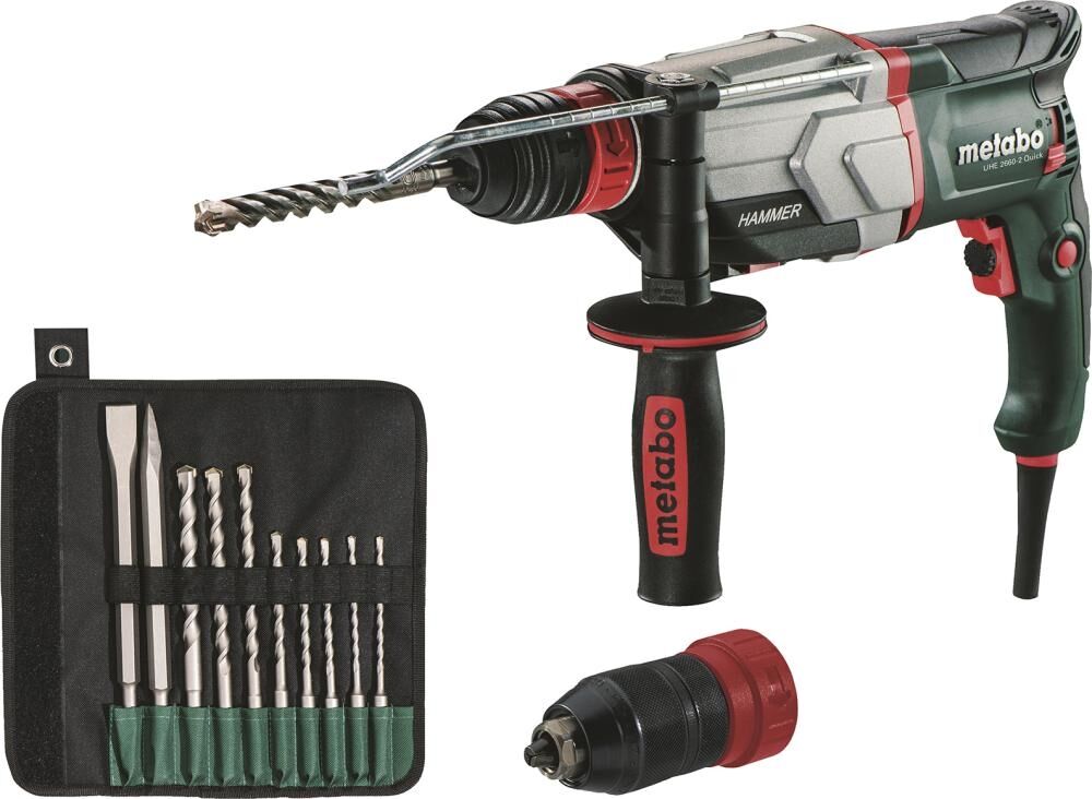 METABO Multihammer UHE 2660-2 Quick Set 800 Watt mit Zubehör im Koffer