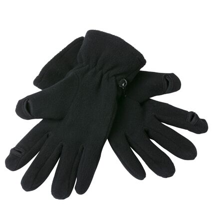 MYRTLE BEACH mb Touch-Screen Fleece Gloves MB7948 100%PES black Größe S/M