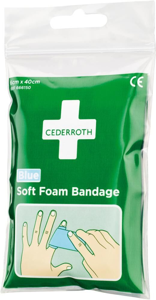 CEDERROTH Schaumbandage Verband blau 6x40cm 1 Beutel