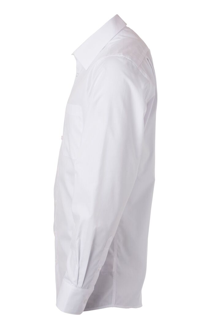 JAMES & NICHOLSON Langarmshirt Poplin Gr. XXL white JN678