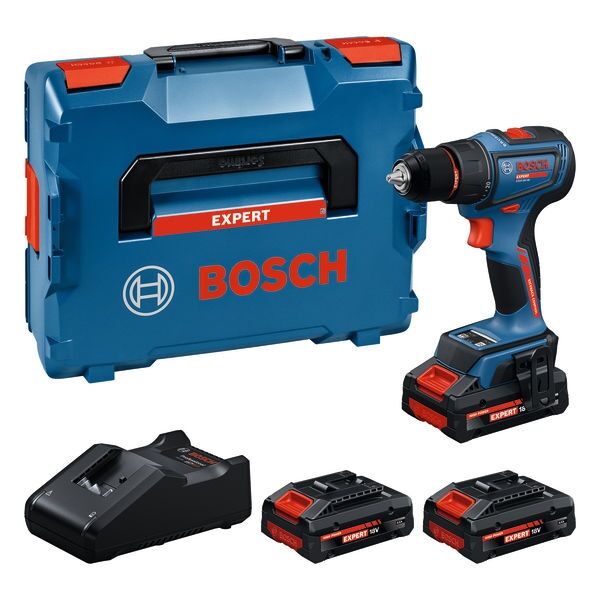 BOSCH Akku-Bohrschrauber EXSR18V-90 3x18V/4,0 Ah, Ladegerät, L-BOXX