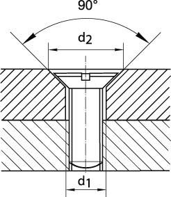 FORMAT Kurzstufenbohrer 90 Grad M 5 Durchgangsloch HSS