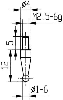 KÄFER Messeinsatz Hartmetall Kugel Typ 18/1,0mm