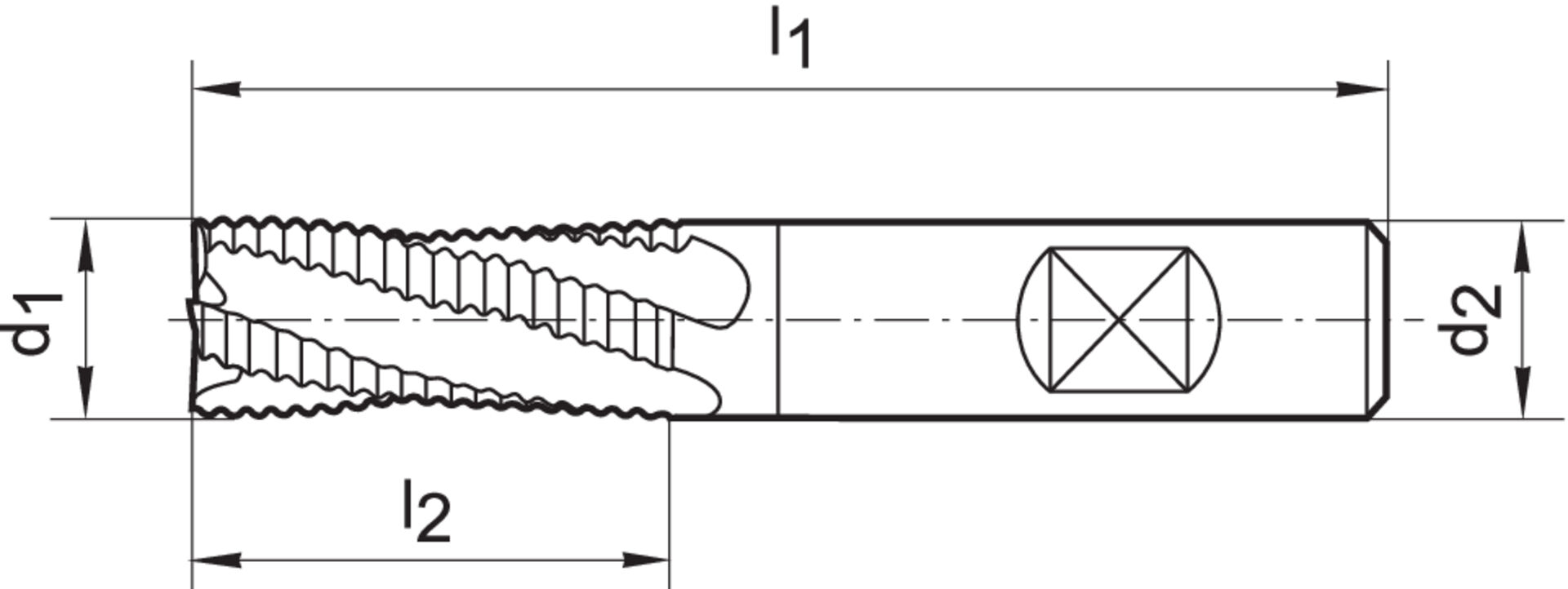 FORMAT Schruppfräser DIN6527L VHM TiALN 12,0mm HB Z 4 HR