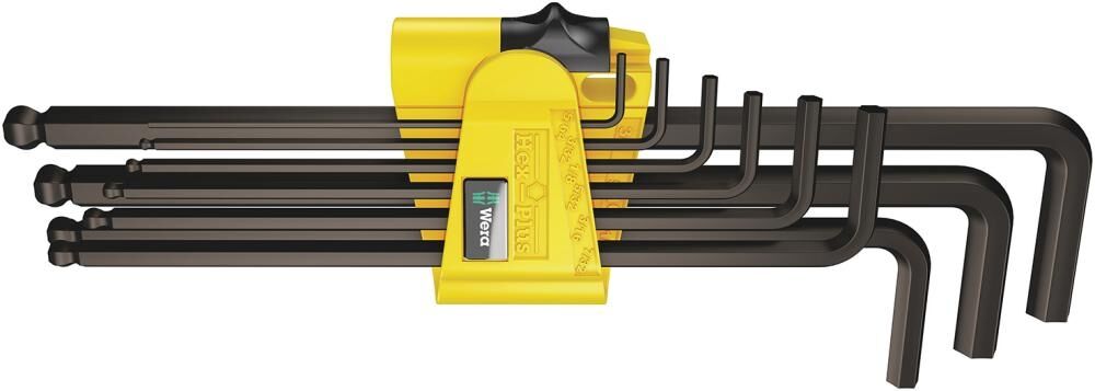 WERA Winkelschraubendreher Set 5/64"-3/8" lang Kugelkopf im Halter 9-teilig