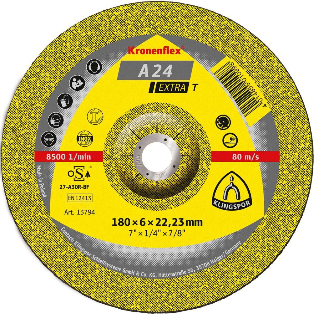 KLINGSPOR Schruppscheibe A24Extra 125x6 188466