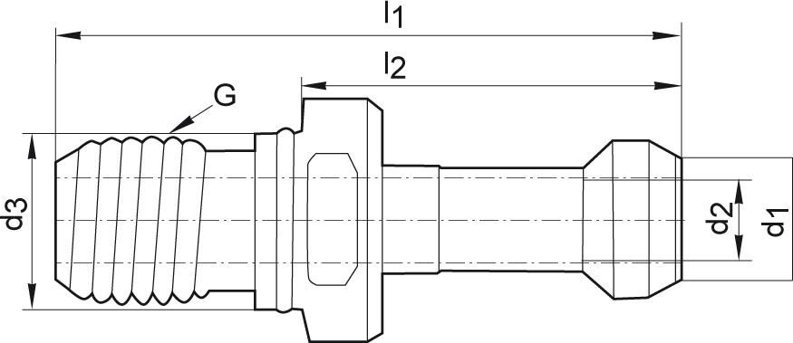 FORMAT Anzugsbolzen BT40 45 Grad Innenkühlung JISB6339