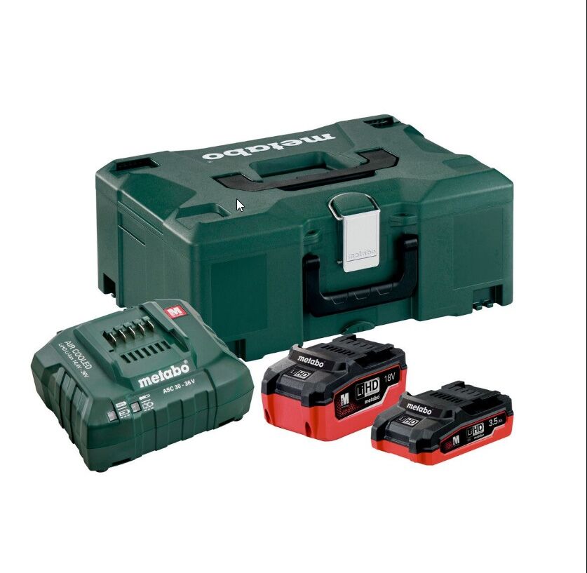 METABO Basis-Set für Pick u Mix LiHD 18V 1x3.5Ah + 1x5.5Ah + ML