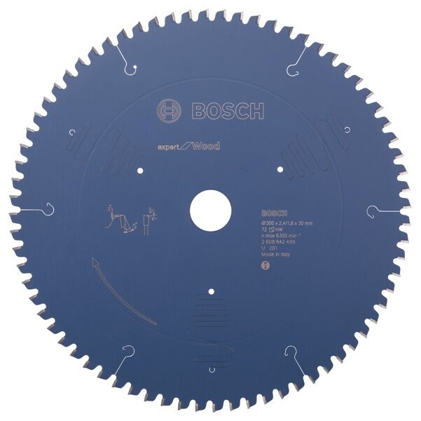 BOSCH Kreissägeblatt HW Expert 300x30x2,4/1.8 72T WZ