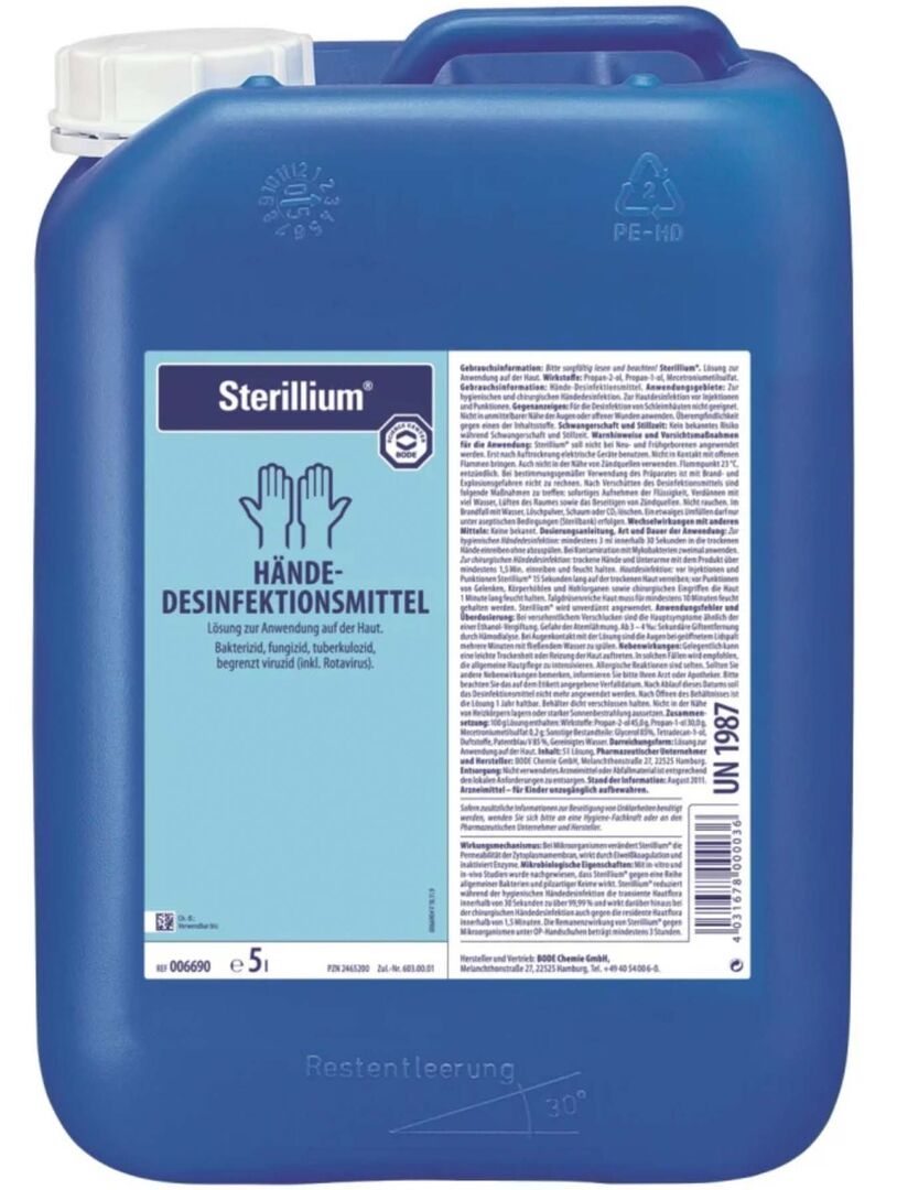 CARAMBA BODE Handdesinfektion " Sterilium" 5 Liter Kanister