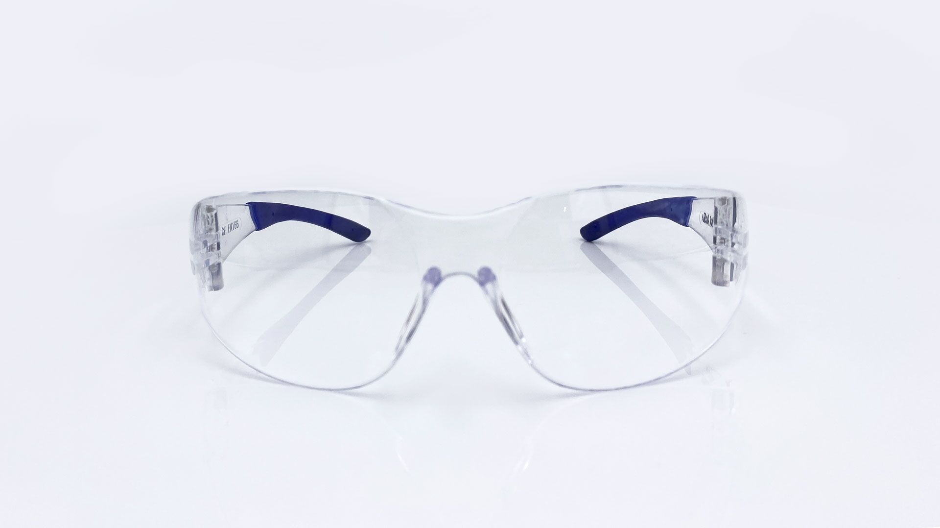WEMAG Einscheiben-Schutzbrille SPORTY farblos blauer Softbügel EN 166 CE