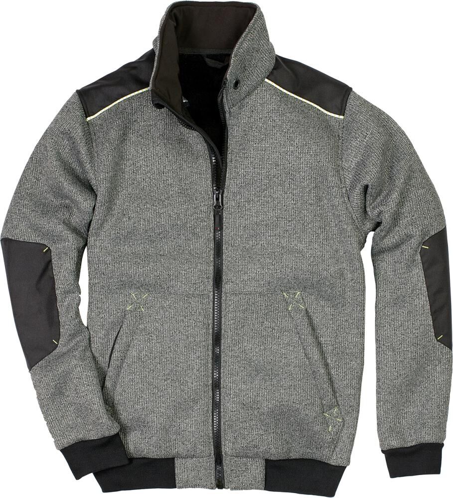 Strick-Blouson Piering Gr. XL grau-meliert
