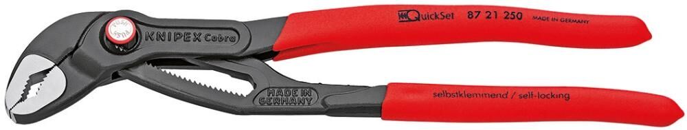 KNIPEX Cobra QuickSet Hightech-Wasserpumpenzange 250mm atramentiert 87 21 250